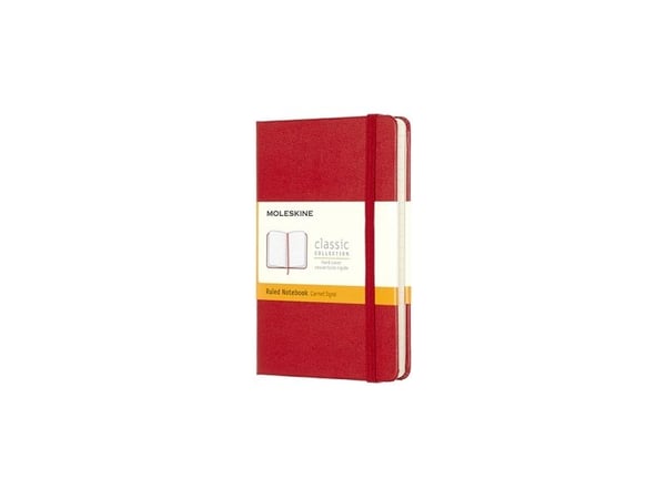 Moleskine MM710R, Punainen, 192 arkkia, Viivapaperi, Kovakantinen, Aikuinen