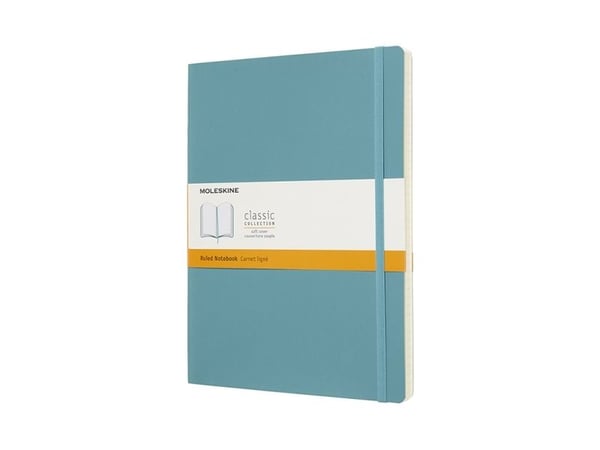 Moleskine 805.83.4171.554.3, Monokromatisk, Blå, Matt, 70 g/m², Linjerte ark, Mykt omslag