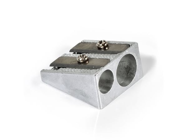 Blyantspidser aluminium dobbelt