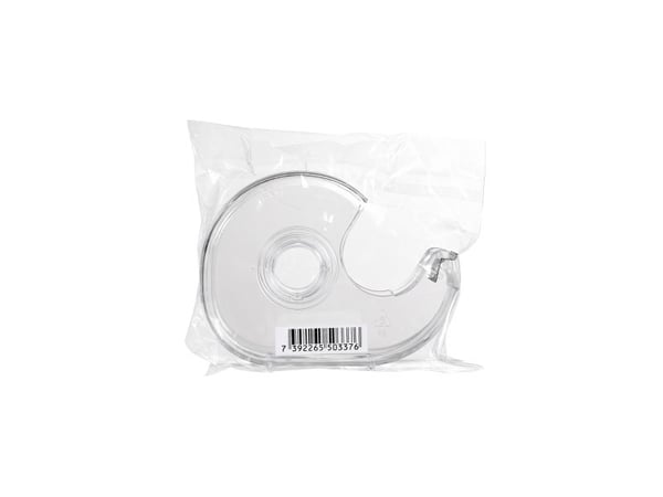Tapedispenser plast transparent - til 19mm x 33m tape
