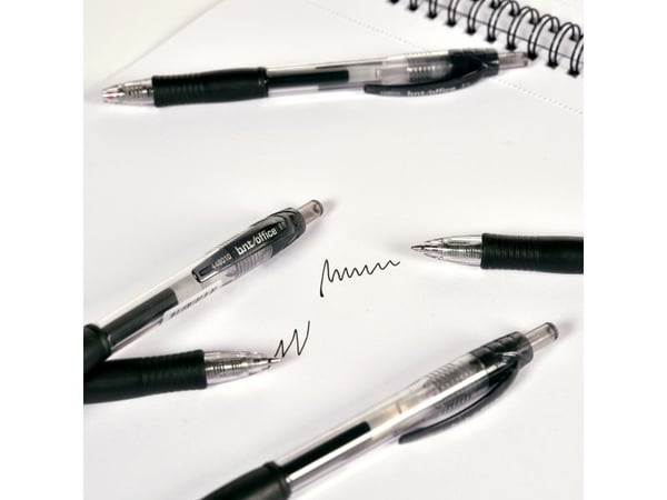 Gelpen bnt/Office sort 0,7 mm - (25 stk.)