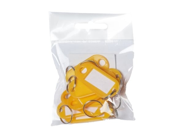 Nøgleskilte, BNT, 50x23 etiketmål (LxB): 30x15mm, plastik, gul - (10 stk.)