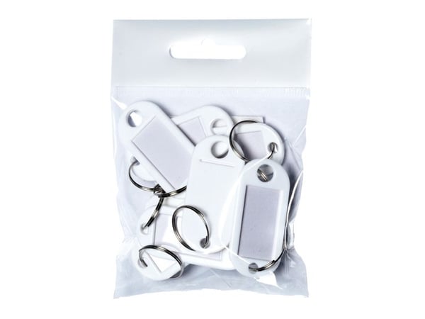 Nøglering PET 10stk Hvid