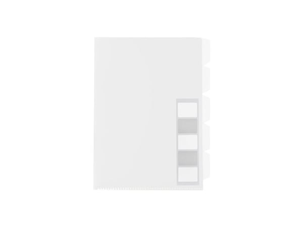 Docusmart 5-fliksmappe Transparent - (10 stk.)
