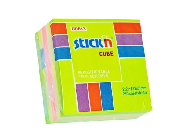 Neonkub mini 51x51 250 blad grönt