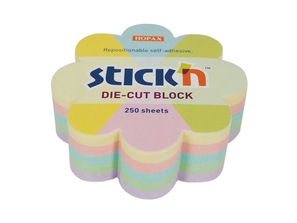 Noteskub 67x67 250 Blad Blomst Assorterat Pastel