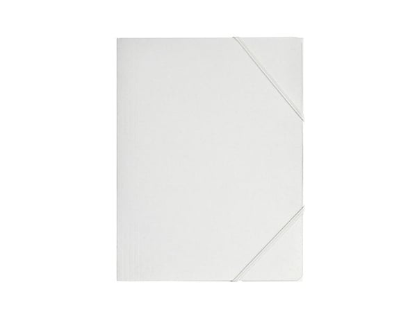elastisk pärmmapp i papper vit - (48 st.)
