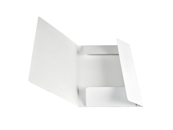 elastisk pärmmapp i papper vit - (48 st.)