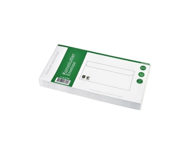 NoName, langsiden åben, hvid Permanent (DP 37), peel&seel pakke a 50 stk, 561500