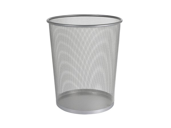 Papirkurv tråd metal sølv 18 ltr.