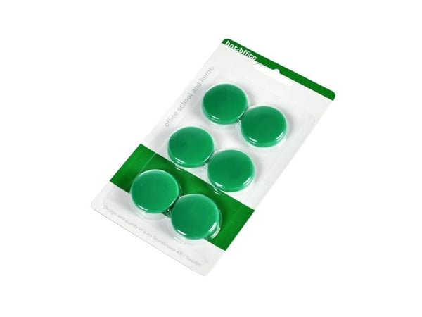 Magneter BNT gröna Ø30mm i blisterförpackning - (6 st./förpackning)