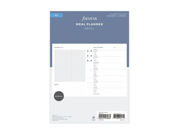A5 Time Planner Refill152x108x22mm 0,028kg (1kpl)