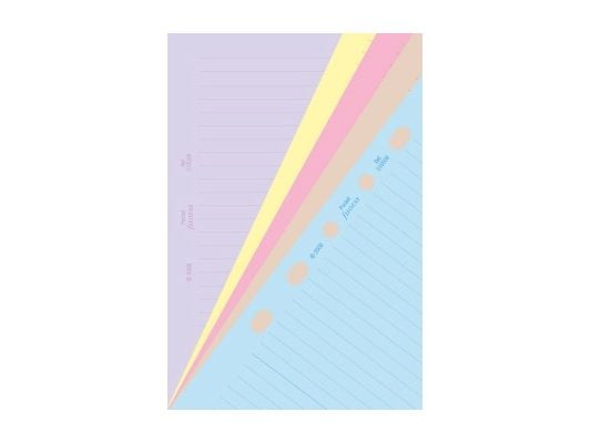 Filofax Pocket anteckningsbok med linjer Pastel