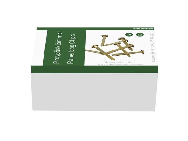 Paperbinders 25mm guldfarvet - (100 stk.)