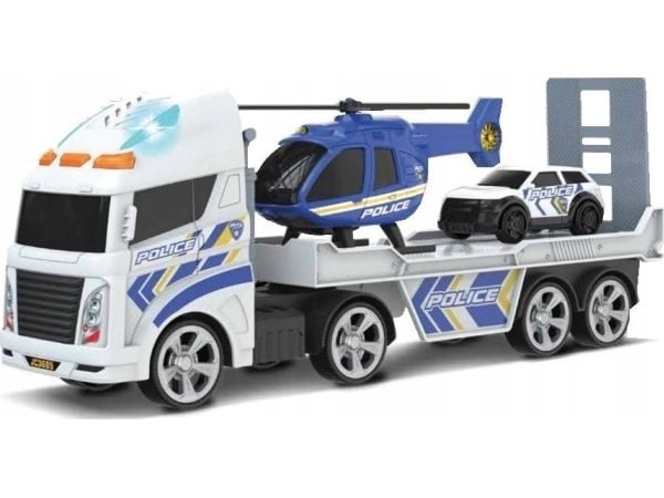 Teamsterz playset Police helikoptertransport med lys og lyd, medium