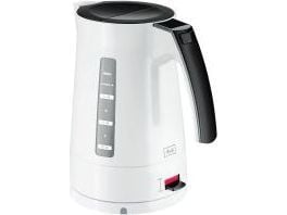 Melitta Enjoy Aqua, 1,7 L, 2400 W, Musta, Valkoinen, Veden tason ilmaisin, Ylikuumenemissuoja, Johdoton