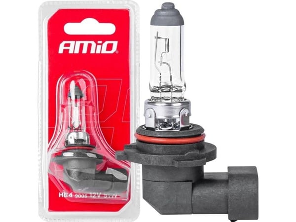 AMiO halogenpære HB4 9006 12V 51W, 1 stk blister (amio-03367)