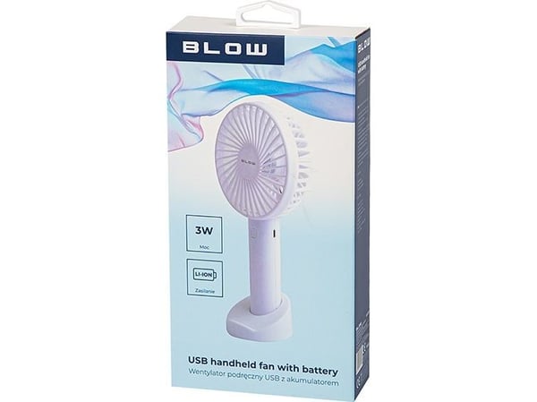 Blow 44-504# USB-vifte med batteri hvit