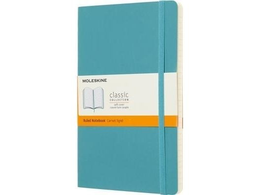 Moleskine Notebook Classic Large, linjeret Reef Blue