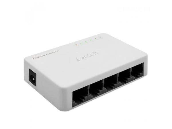 Qoltec - Switch - ikke-styrt - 5 x 10/100 - stasjonær