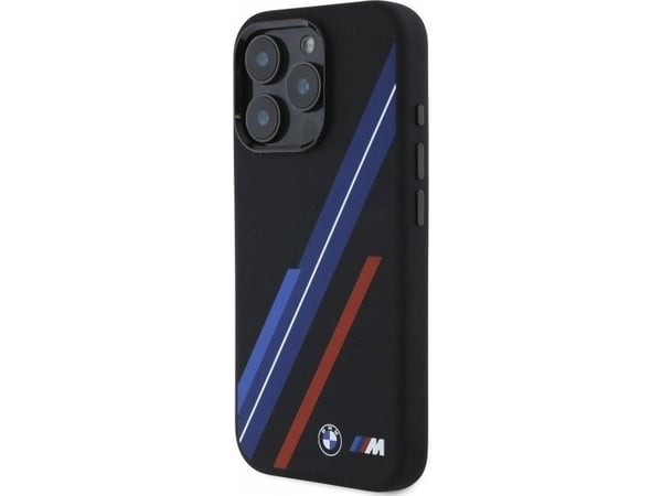 BMW BMHMP16X23SSPK Apple iPhone 16 Pro Max 6.9" telefonveske svart Silikon Random Lines MagSafe