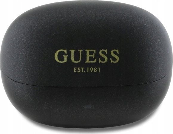 Guess Capsule Printed Logo Bluetooth TWS-hörlurar ANC & ENC + laddningsetui (svart)