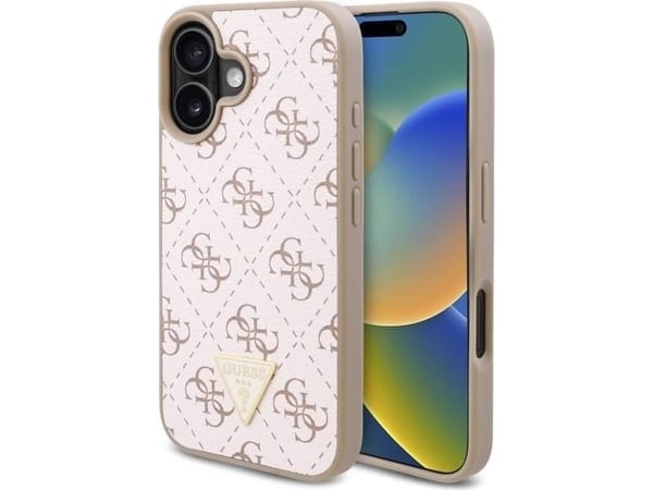 Guess GUHCP16MPG4GPH Apple iPhone 16 Plus 6.7" dėklas telefonui baltos spalvos hard New 4G Triangle