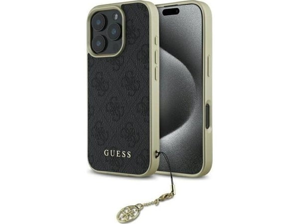 Guess GUHCP16XGF4GGR Apple iPhone 16 Pro Max 6.9" dėklas telefonui juodos spalvos 4G Viehätysvoima Collection