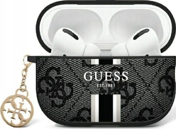 Dėklas Guess GUA2P4RPSK AirPods 1/2 suojus juoda/juodas 4G Painettu raidat Charmi Dėklas Guess GUA2P4RPSK AirPods 1/2 suojus juoda/juodas 4G Painettu raidat Charmi