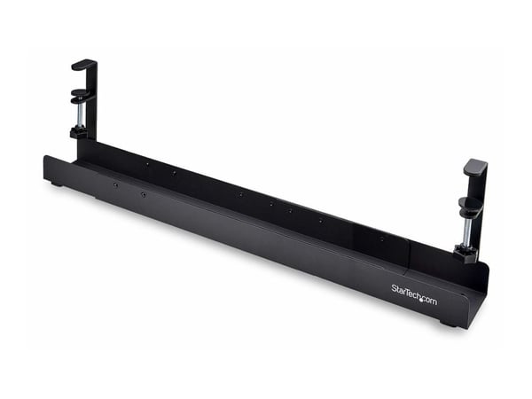 StarTech.com Under Desk Cable Management Tray, Clamp-on Installation - Fack för kabelhantering - kan monteras under bord - svart - 80 cm