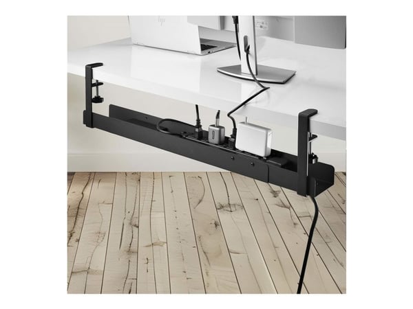 StarTech.com CALB-DESK-CABLE-RAY, kaapelihylly, pöytä, teräs, musta