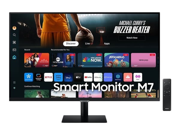 Samsung S32DM702UU - M70D Series - LED-skjerm - Smart - 32" - 3840 x 2160 4K @ 60 Hz - VA - 300 cd/m² - 3000:1 - HDR10 - 4 ms - 2xHDMI, USB-C - høy...
