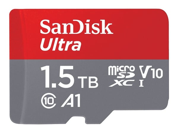 SanDisk Ultra - Flashminnekort (microSDXC til SD-adapter inkludert) - 1.5 TB - A1 / UHS Class 1 / Class10 - microSDXC UHS-I