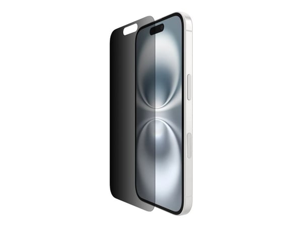 Belkin ScreenForce InvisiGlass - Skjermbeskyttelse for mobiltelefon - behandlet - glass - med personvernsfilter - 2-veis - for Apple iPhone 14 Pro,...