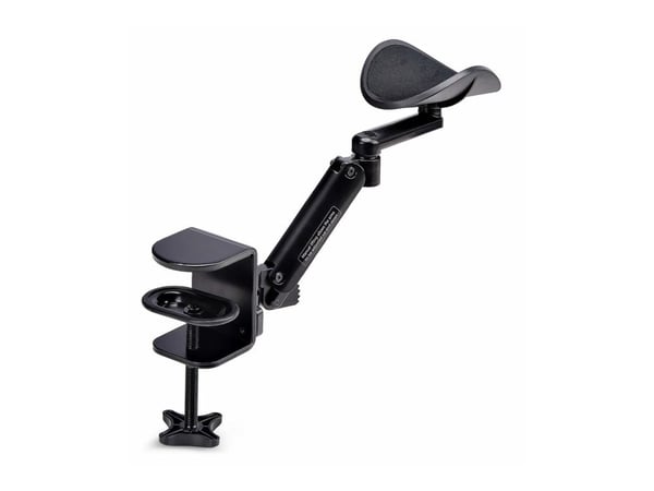 StarTech.com 1AHC-DESK-ARM-REST, Käsinoja, musta, Alumiini, Muovi, Terästä, 5 - 70 mm, -90 - 90°, 0 - 360°