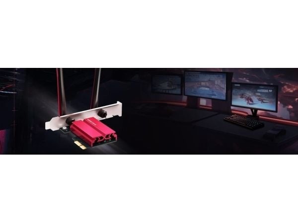 Mercusys MA86XE, Intern, Ledning & Trådløs, PCI Express, WLAN / Bluetooth, 5400 Mbit/s, Sort
