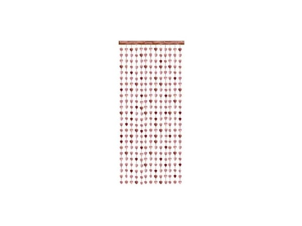 GoDan gardiner Hjerter rosa/gull 100x245 cm