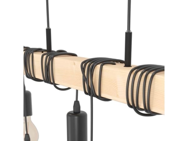 EGLO TOWNSHEND pendellampa för bord i modern design i svart och ek