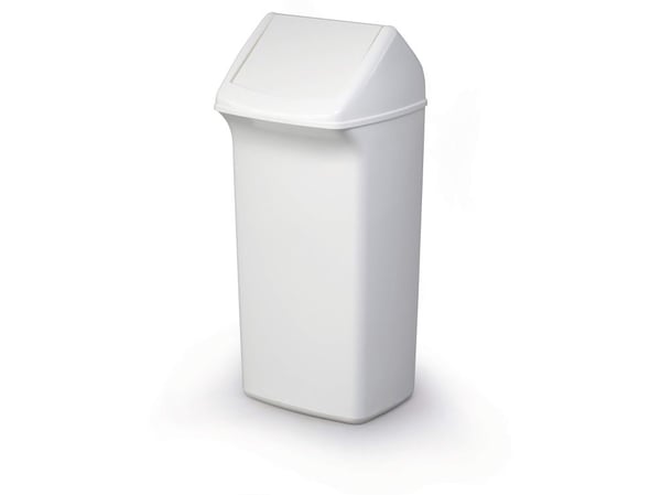 DURABLE DURABIN - Soptunna - fliplock - 40 L - vit