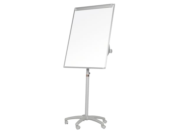 Bi-Office Classic - Staffeli - 700 x 1000 mm - lakkert stål - magnetisk - mobil - hvit - grå ramme