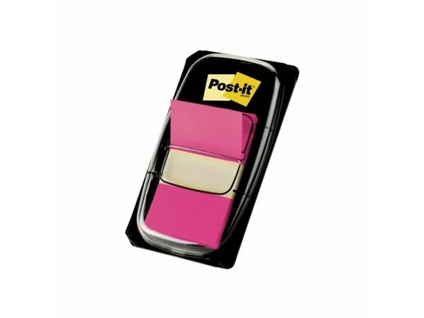 Post-it Index 680-21 - Indeksflagg med dispenser - 25.4 x 43.1 mm - 50 ark - skarp rosa