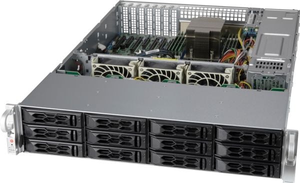 Supermicro CSE LA26AC12-R920LP1 - Rackmonterbar - 2U - forbedret og utvidet ATX - SATA/SAS/NVMe 920 watt - svart