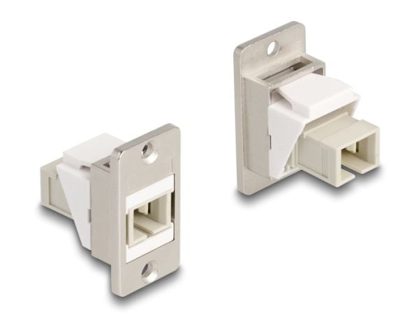 Delock - Modulinnlegg - panelmonterbar - SC - hvit, beige, sølv