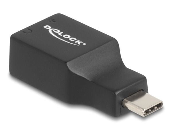 Delock - USB-C til hodetelefons-jakkadapter - 24 pin USB-C hann til monominijakk, mini-phone stereo 3.5 mm hunn - svart