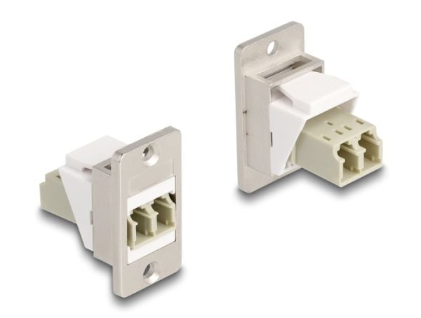 Delock Panel Mount Keystone Module valokuitu LC duplex naaras naaras kartiomainen
