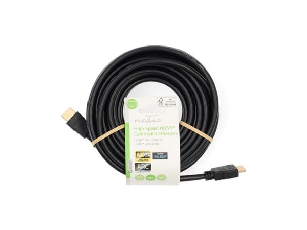 Nedis CVGL34060BK100, 10 m, HDMI-tyyppi A (vakio), HDMI-tyyppi A (vakio), 3D, 18 Gbit/s, musta