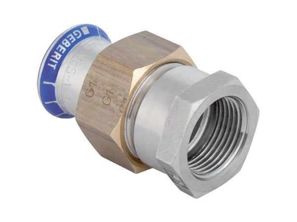 Geberit 35307, Slangekontakt, 1 1/4", Rustfritt stål