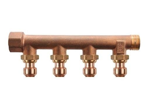Roth fordelerrør 4 afgreninger x 15 mm indstik Euro-red