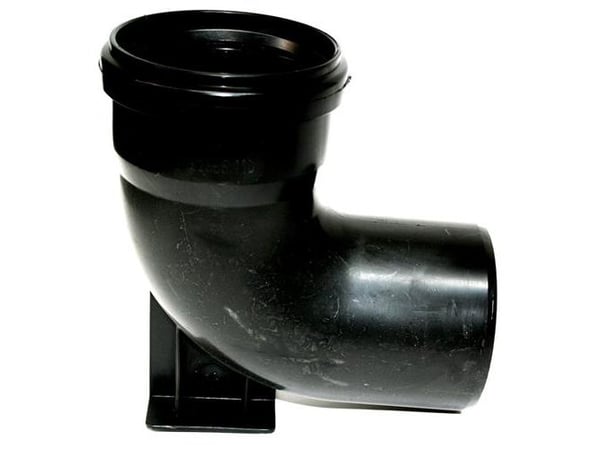 PURUS Jalkojen taivutus 100 mm 87,5 astetta musta PP-muovi