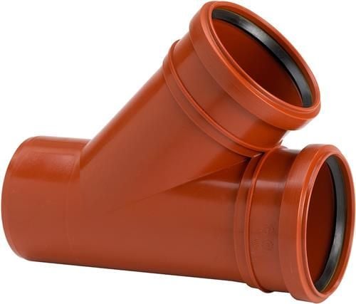 Uponor 110 x 110 mm 45 gr. PP-kloakgrenrør